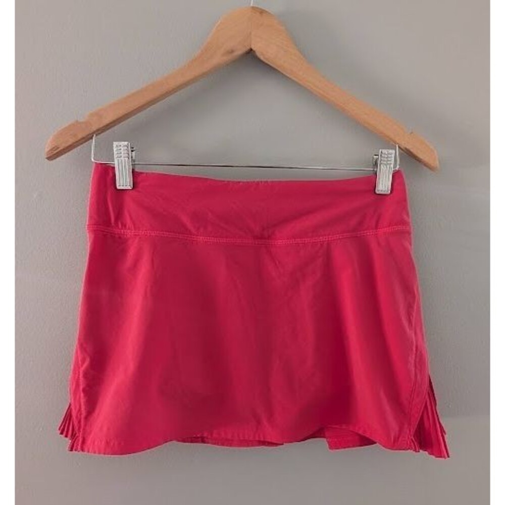 Lululemon Play Off the Pleats Tennis Pickleball Pink Skort Skirt Pockets Sz 4